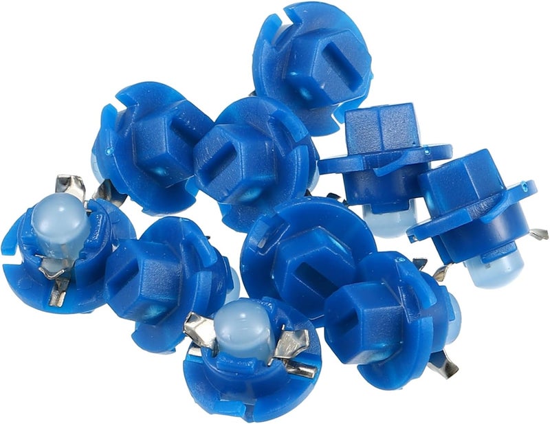 REPAIROCK 10pcs DC 12V T5 B8.4D LED Dashboard Light Blue for Car Internal Auto Replacement Parts - Image 1